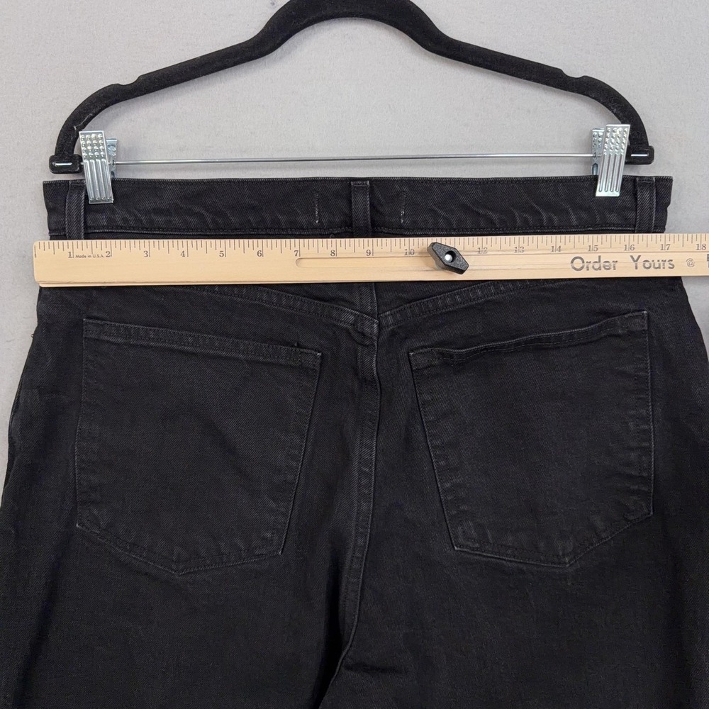 Abercrombie Fitch Jeans Womens 14 Black 90s Curve Love Straight High Rise 32 - Picture 9 of 15